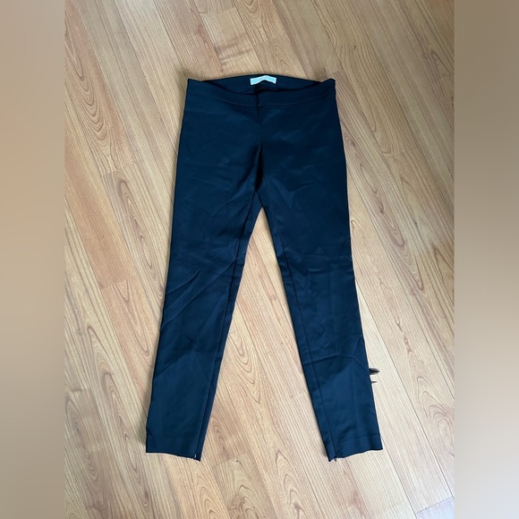 Black Lace-up Feather Tie Pants Sz 40 - Picture 2 of 7